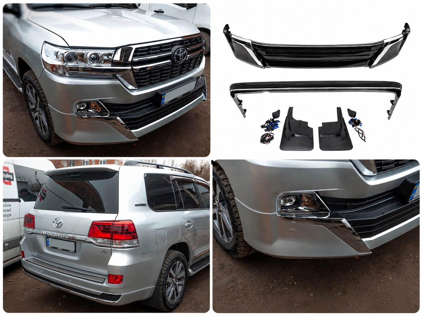 Комплект обвісів 2016-2021 (Executive 2021) Чорний колір для Toyota Land Cruiser 200 рр