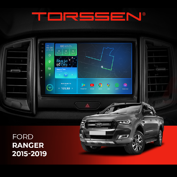 Штатна магнітола Torssen Ford Ranger 15-19 F9232 4G Carplay DSP