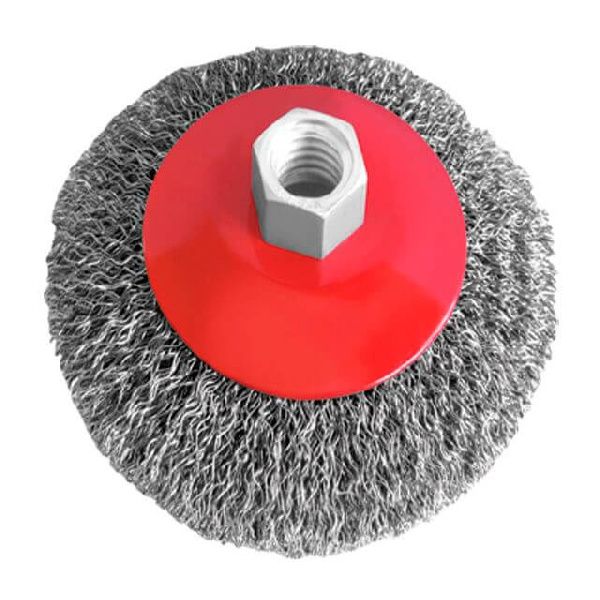 Щетка конусная 115 мм, для КШМ, М14 (крученая проволока)