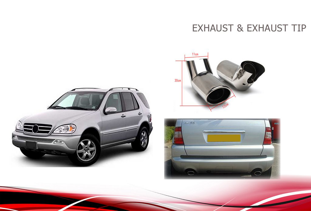 Насадка на глушник (1 шт) для Mercedes ML W163 1997-2005 рр