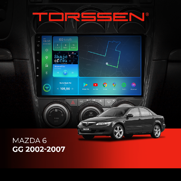 Штатна магнітола Torssen Mazda 6GG 02-07 F9232 4G Carplay DSP
