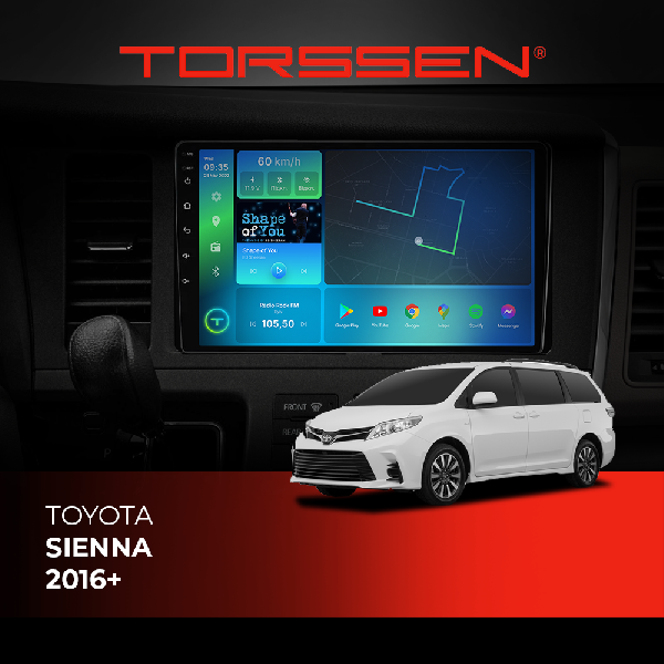 Штатна магнітола Torssen Toyota Sienna 16+ NF9 Carplay