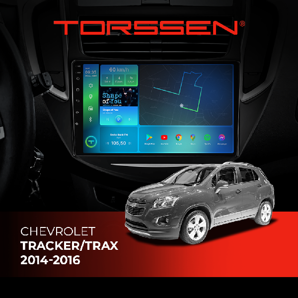 Штатна магнітола Torssen Chevrolet Tracker/Trax 14-16 F9432 4G Carplay DSP