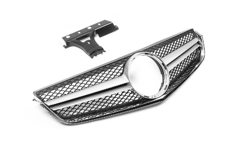 Передня решітка (2009-2013, AMG Silver) Mercedes E-сlass coupe C207 2010-2017 рр.