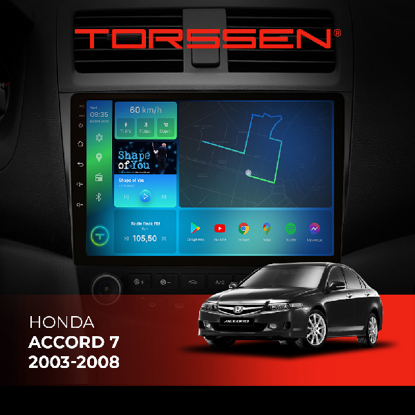 Штатна магнітола Torssen Honda Accord 7 03-08 NF10 Carplay