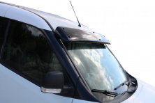 Козирьок на лобове скло (чорний глянець, 5мм) Fiat Doblo II 2010-2022 рр.