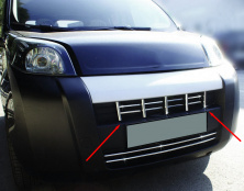 Накладка на решітку радіатора (13 част., Нерж) Citroen Nemo 2007-2017 рр.