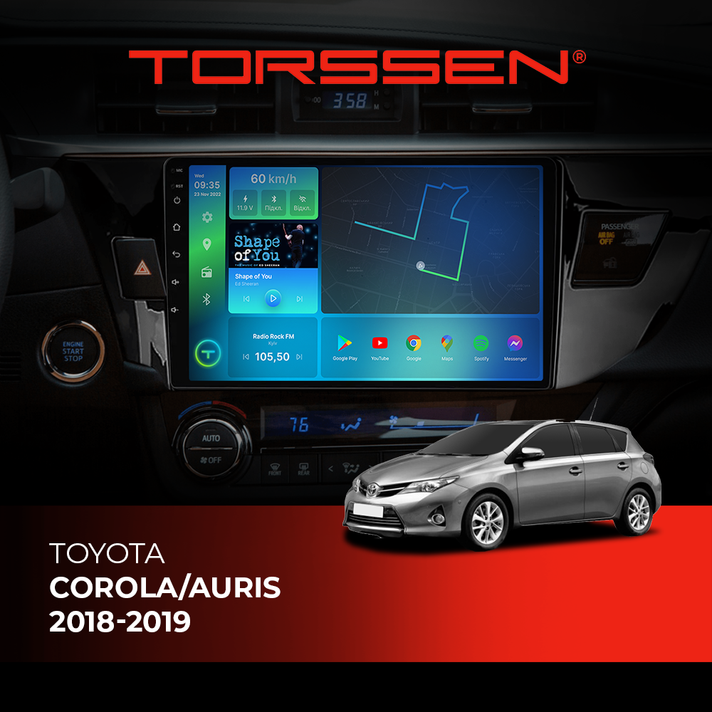 Штатная магнитола Torssen Toyota Corola/Auris 18-19 F106128 4G Carplay