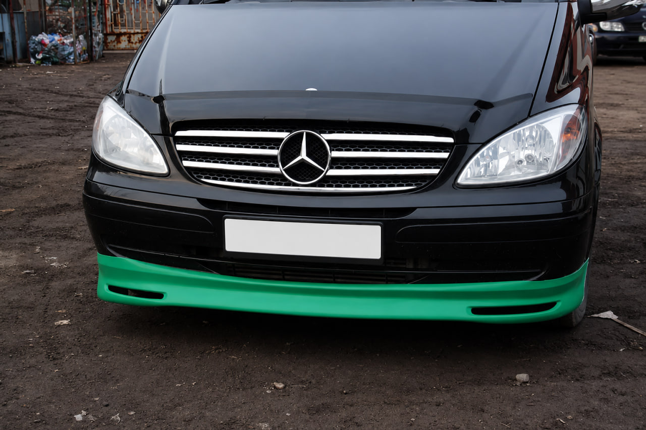 Накладка на бампер BRB V1 (під фарбування) 2010-2015 рік для Mercedes Vito W639 рр