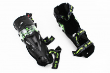 Наколенники защитные (колено+голень) к-кт 2шт, Чёрно-Зелёные KS