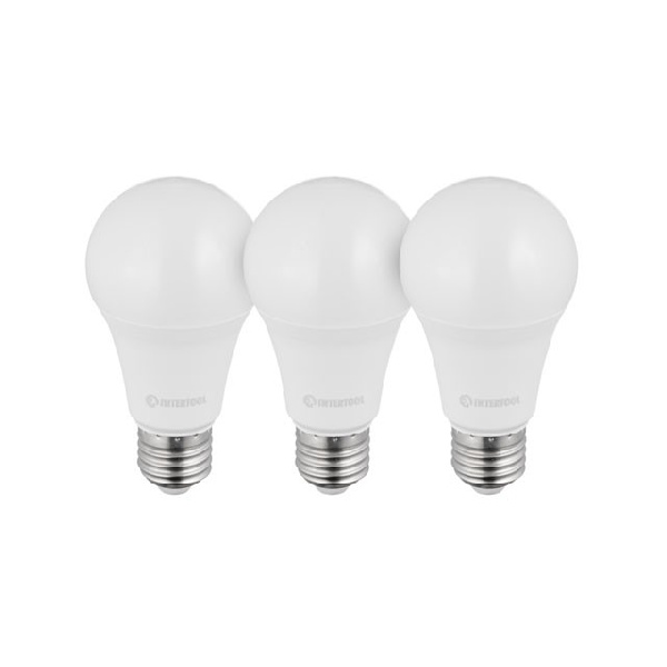 Светодиодные лампы, набор 3 ед. LL-0017, LED A60, E27, 15 Вт, 150-300 В, 4000 K, 30000 г, гарантия 3 года