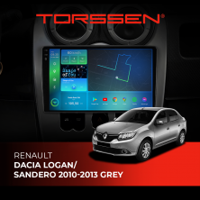 Штатна магнітола Torssen 2K Renault Dacia Logan/Sandero 10-13 grey FL9 4+64Gb 4G Carplay DSP
