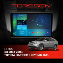 Штатна магнітола Torssen 2K Lexus RX 03-09,Toyota Harrier Grey CAN BUS F106128 4G Carplay DSP