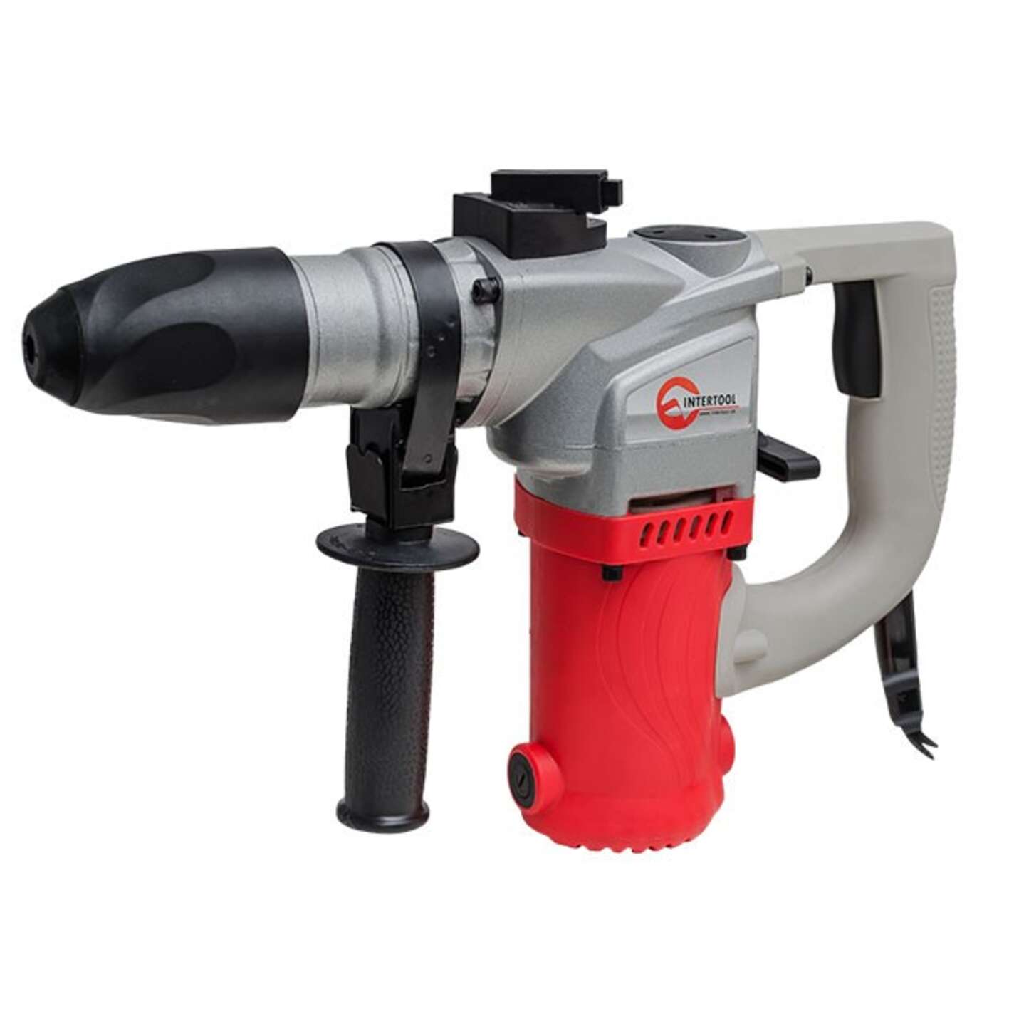 Перфоратор SDS plus 1100 Вт, 850 об/мин, 4100 уд/мин, 3 режима, L-образная компоновка INTERTOOL