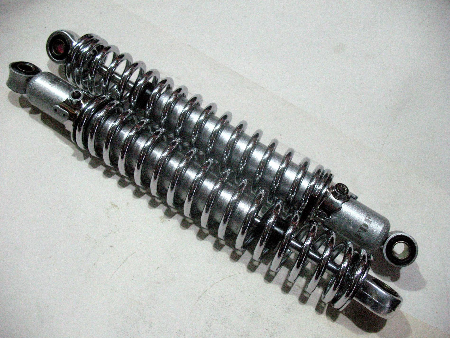 Амортизатори (пара) Zongshen 125/150 334mm, регульовані (хром) FLD
