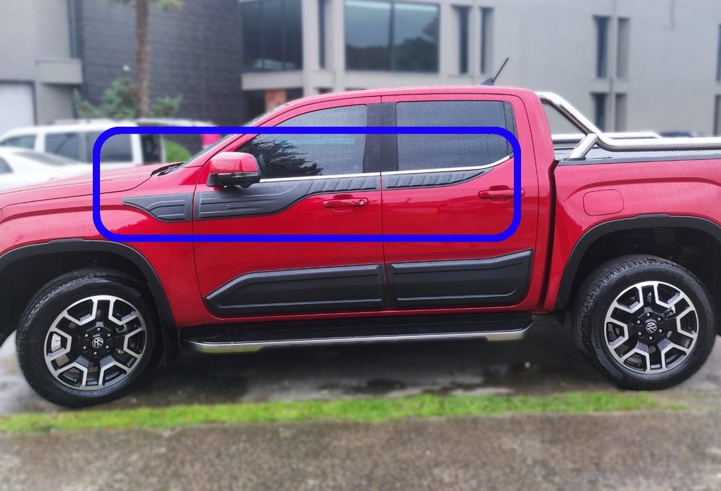 Верхні молдинги дверей (6 шт, ABS) Volkswagen Amarok 2022- гг.