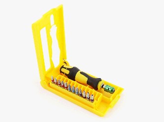 Биты отверточные 12шт 1/4` с телескопическим держателем KS