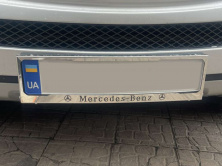 Рамка під номер хром Mercedes (1 шт, нержавіюча сталь)