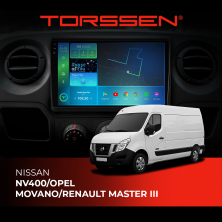 Штатна магнітола Torssen 2K NISSAN NV400/OPEL MOVANO/RENAULT MASTER III F10464 4G Carplay DSP
