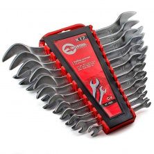 Набір ключів ріжкових, 12шт. 6-32мм. CrV. INTERTOOL