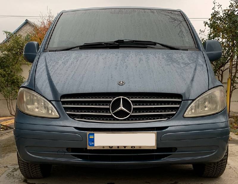 Рамка під номер хром (1 шт, нержавіюча сталь) Mercedes Vito W639 2004-2014 рр.