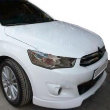 Накладка на передній бампер (під фарбування) Citroen C-Elysee 2013-2022 рр.