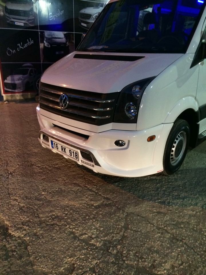 Накладка на передній бампер 2012-2026 (Sport-3, під фарбування) для Volkswagen Crafter рр