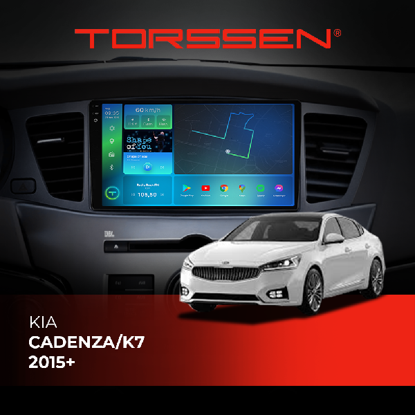 Штатна магнітола Torssen 2K Kia Cadenza/K7 2015+ FL9 4+64Gb 4G Carplay DSP