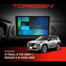 Штатна магнітола Torssen 2K Nissan X-Trail 4 T33 2021+ / Rogue 3 III (2020-2021) F10232 4G Carplay DSP