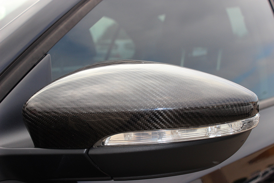 Накладки на дзеркала (2 шт, натуральний карбон, для EU) для Volkswagen Passat B7 2012-2015 рр