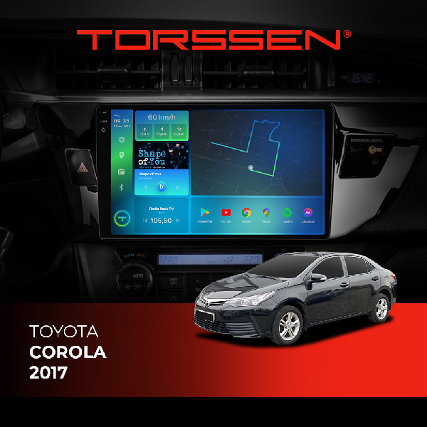 Штатна магнітола Torssen 2K Toyota Corola 17 F10464 4G Carplay DSP