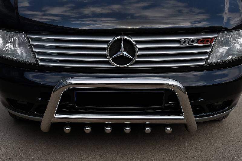 Накладки на решітку (10 частин, нерж) OmsaLine - Італійська нержавійка Mercedes Vito W638 1996-2003 рр.