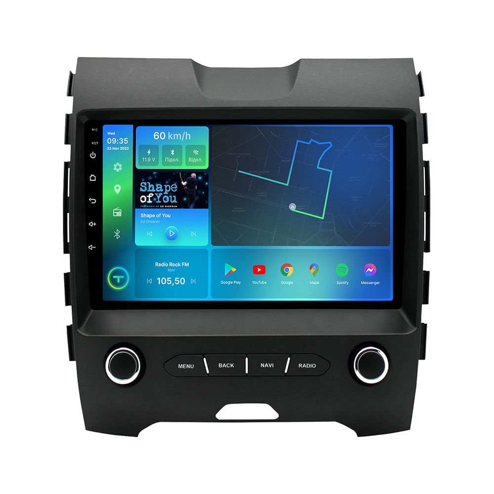 Штатна магнітола Torssen Ford Edge 2015-2018 knob FL9 4+64Gb 4G Carplay DSP