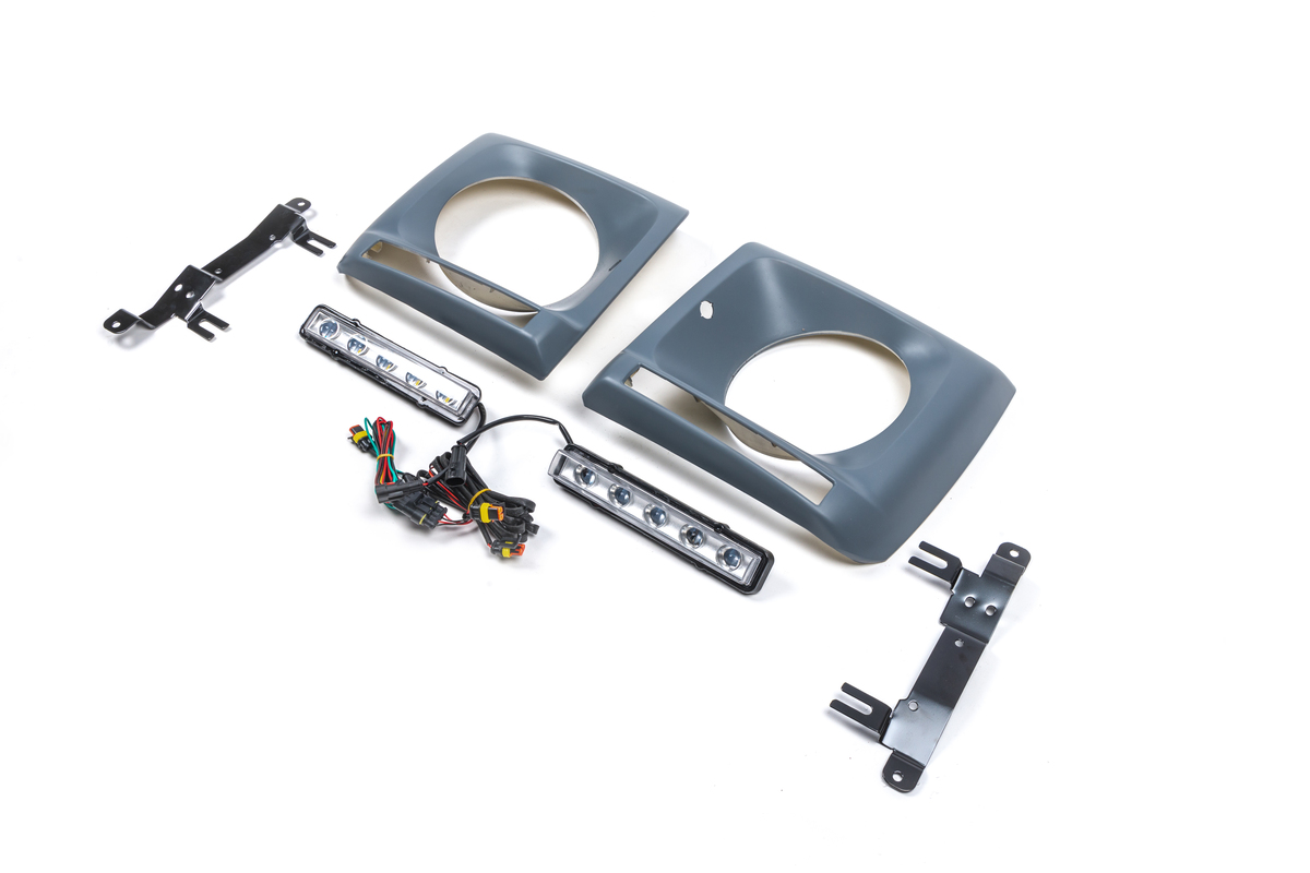 Накладки на фари з LED (5 діодів, комплект) для Mercedes G сlass W463 1990-2018 рр