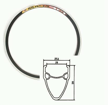 Обод велосипедный 20 (под 36 спиц, алюминий) крашенный VERE