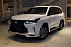 Бокові пороги (дизайн Lexus 2016-2026) Білий колір для Lexus LX570/450d рр